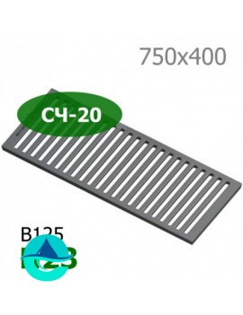 750х400х23 решетка чугунная ливневая СЧ-20