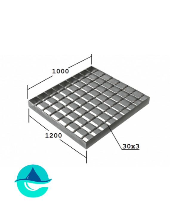 SP 1200х1000 30/3 34х38 Zn решетчатый сварной оцинкованный настил