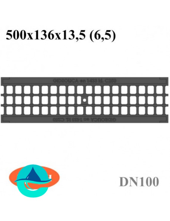 РВ-10.13,6.50 - решетка водоприемная ячеистая чугунная Gidrolica
