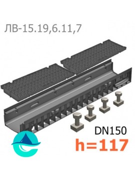 Gidrolica Pro DN150 H117 лоток пластиковый водоотводный 