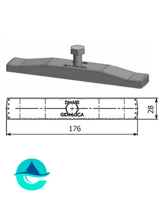 DN150 крепеж для пластикового лотка