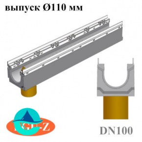 BGU-Z DN100 лотки бетонные водоотводные с вертикальным водосливом