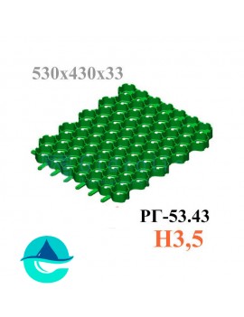 Решетка газонная Eco Normal РГ-53.43.3,5 - пластиковая зеленая