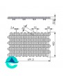 Решетка газонная Eco Standart РГ-70.40.3,2 - пластиковая черная