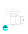 Трап профессиональный 250х250 с горизонтальным выпуском ∅ 110мм однокорпусный