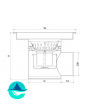Трап профессиональный 300х300 с горизонтальным выпуском ∅ 110мм однокорпусный