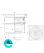 Трап профессиональный 300х300 с вертикальным выпуском ∅ 160мм однокорпусный